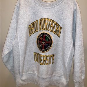 Size large grey Ohio northern university crewneck